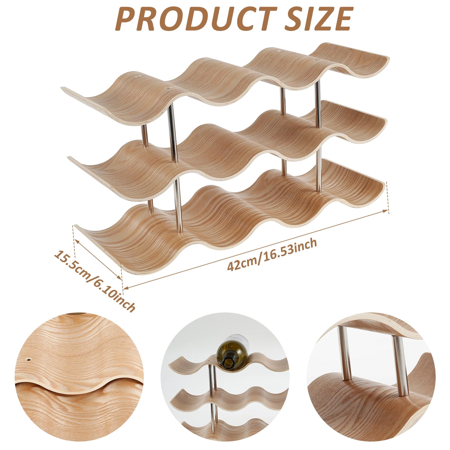 Wooden Wine Rack - 2 or 3 Layers