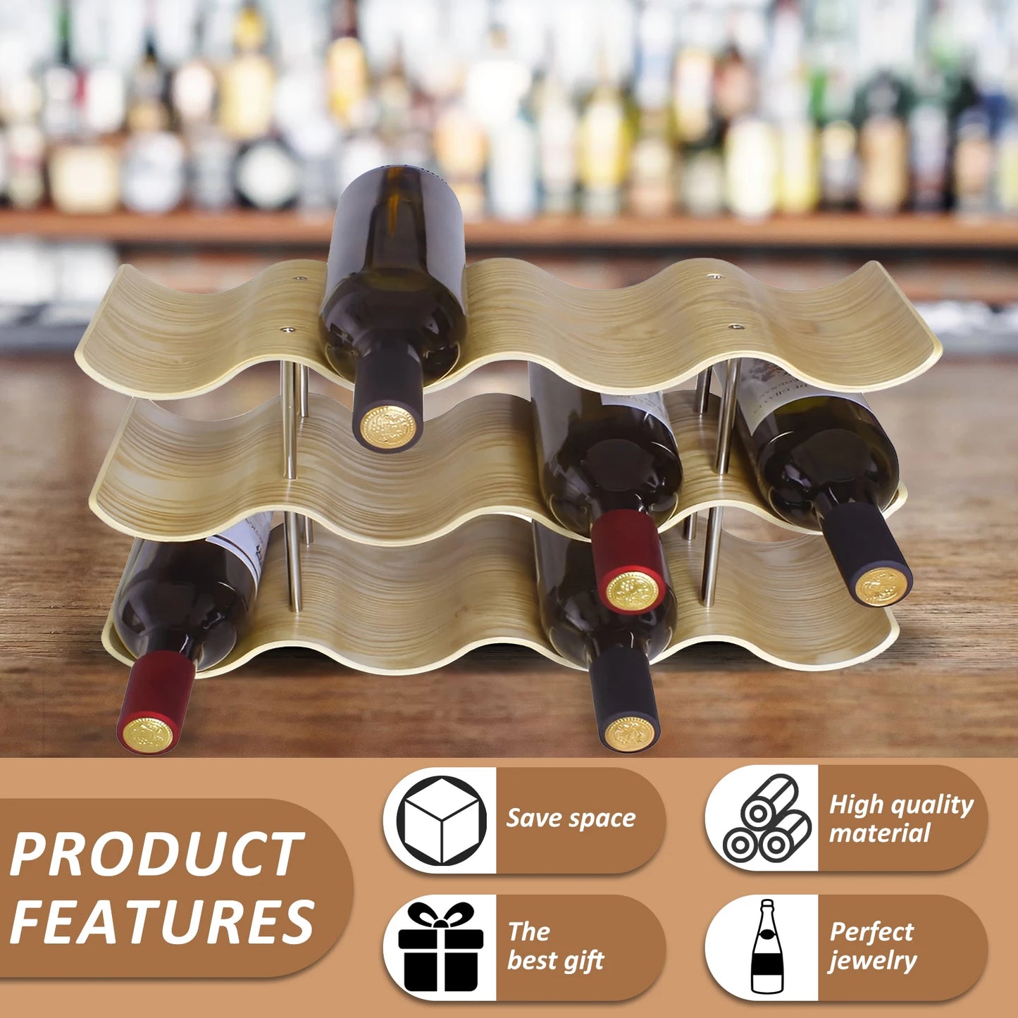 Wooden Wine Rack - 2 or 3 Layers